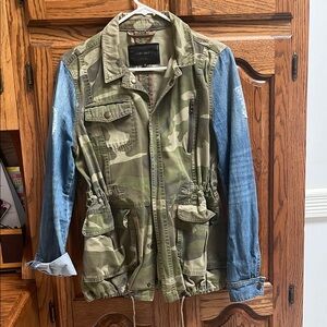 Camouflage and Denim Jacket
